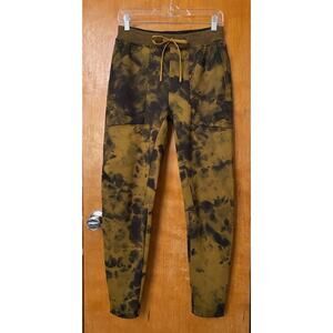 Lululemon Textured Tech Diamond Dye Gold Spice Black Tie Dye Joggers Size M Mens